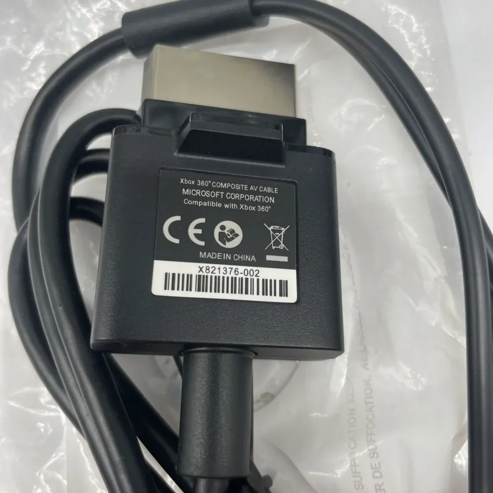 Genuine Microsoft Xbox 360 Composite AV RCA Cable OEM New Open Box